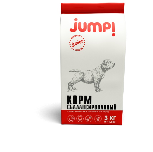 Сухой корм для щенков  Jump JUNIOR, все породы, 3кг