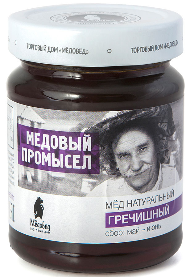 

Мед натуральный Медовый промысел Гречишный 350 г