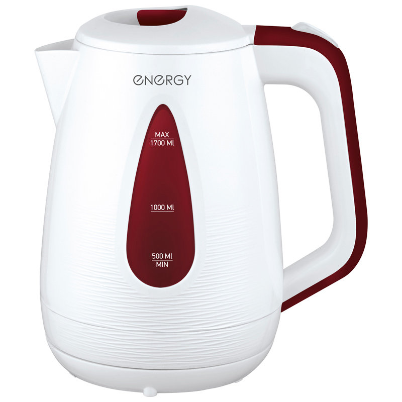 Чайник электрический Energy E-214 1.7 л белый, красный чайник energy e 265 164127 фиолетовый