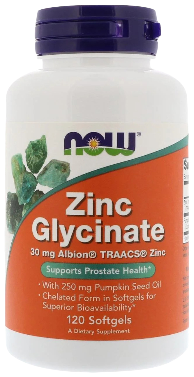 фото Zinc glycinate now капсулы 30 мг 120 шт.
