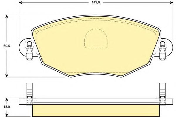 

Комплект тормозных колодок Girling 6114344