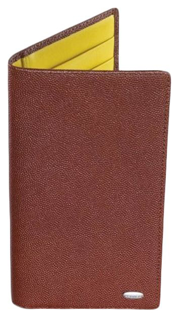 фото Бумажник dalvey в карман жилета вертикальный коричневый/желтый