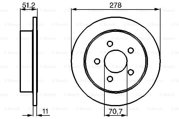 

Тормозной диск BOSCH 0986478487