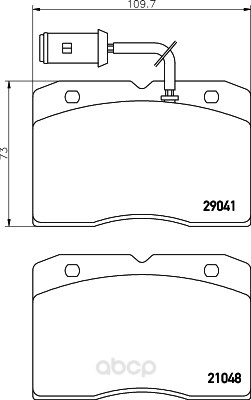 

Комплект тормозных колодок Hella 8DB355005481