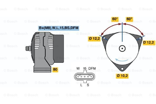 

Генератор BOSCH 0 986 047 430