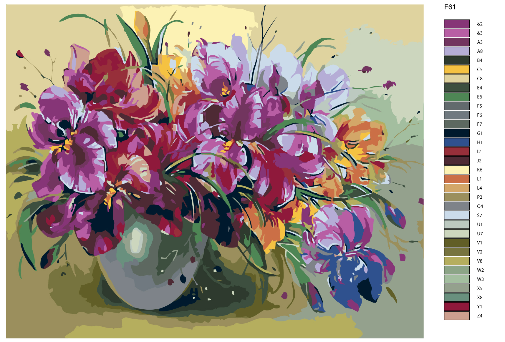 

Картина по номерам, 40 x 50, F61, F61
