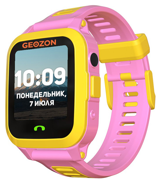 фото Детские смарт-часы geozon active yellow/pink (g-w03pnk)