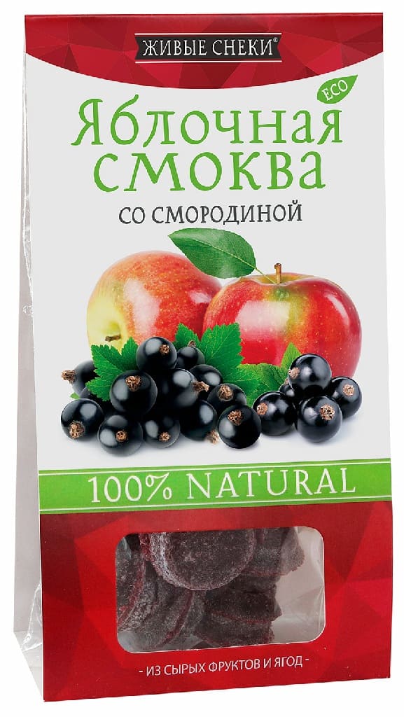 

Яблочная смоква "Со смородиной", 60г, ЖИВЫЕ СНЕКИ