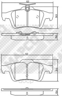 Тормозные колодки Mapco дисковые 6698