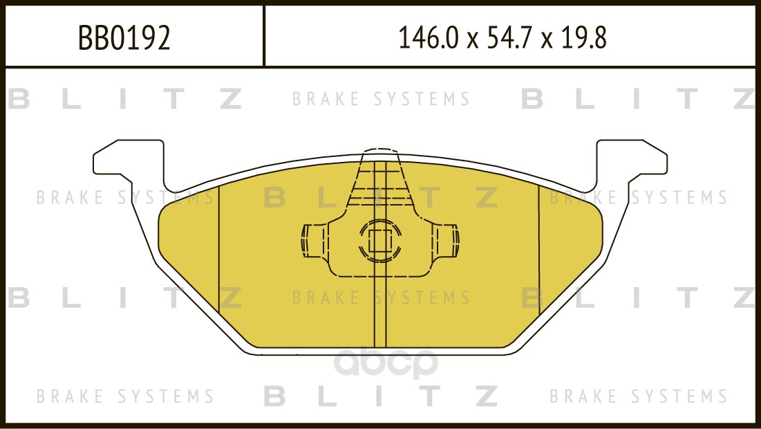 фото Колодки тормозные передние blitz bb0192