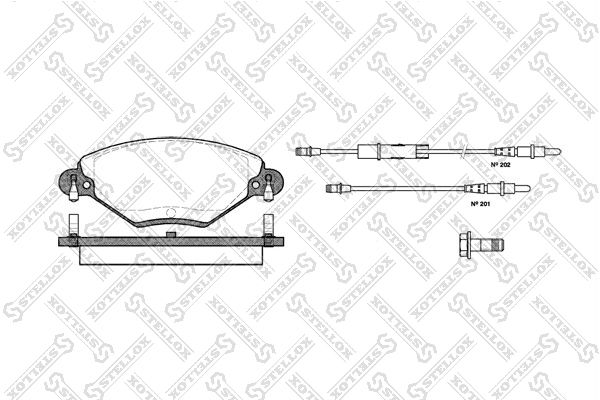 

Тормозные колодки Stellox дисковые 839004BSX