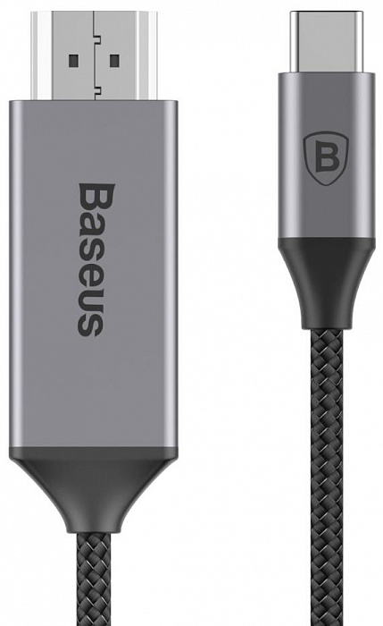 фото Кабель baseus usb type-c-hdmi, m-m 1,8м black (catsu-a09)