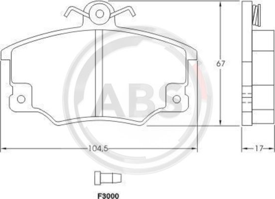 

Тормозные колодки дисковые ABS 36521