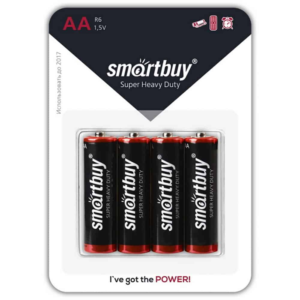Батарейка SmartBuy АА R06-4BL 4 шт