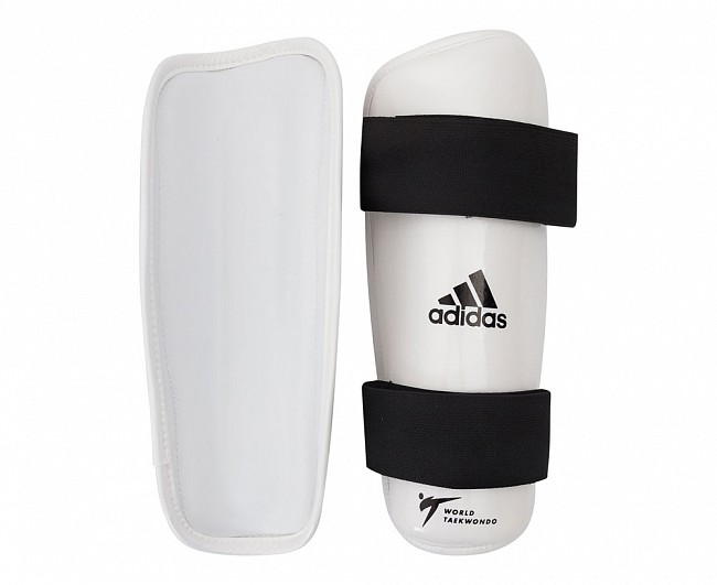 

Защита голени для тхэквондо Adidas WT Shin Pad Protector белая XS, Белый