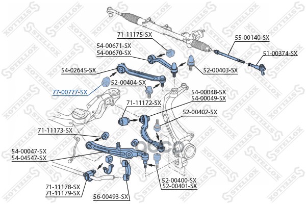 

Сайлентблок Stellox 7700777SX