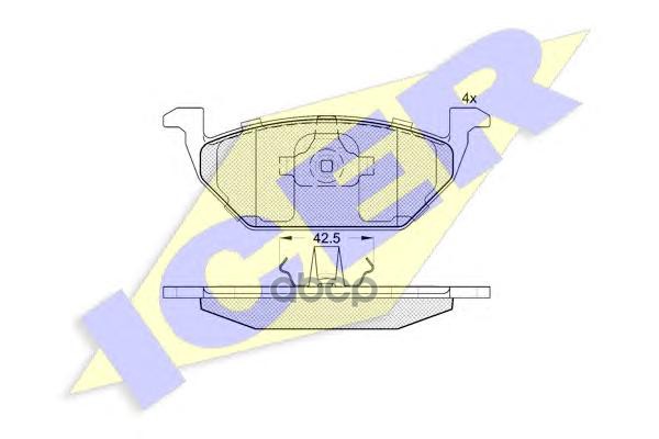 фото Комплект тормозных колодок icer 181184