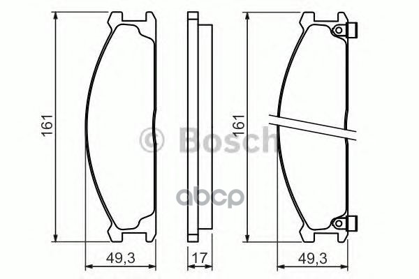 

Комплект тормозных колодок BOSCH 0986493480