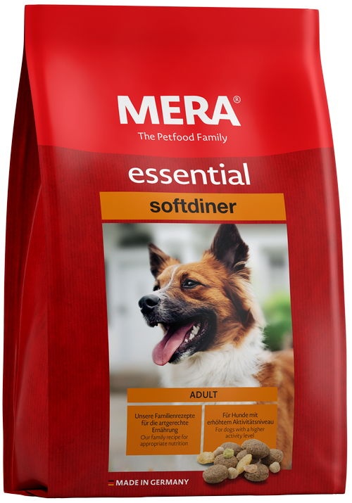 

Сухой корм для собак MERA Essential Softdiner, птица, 12,5кг, Essential Softdiner