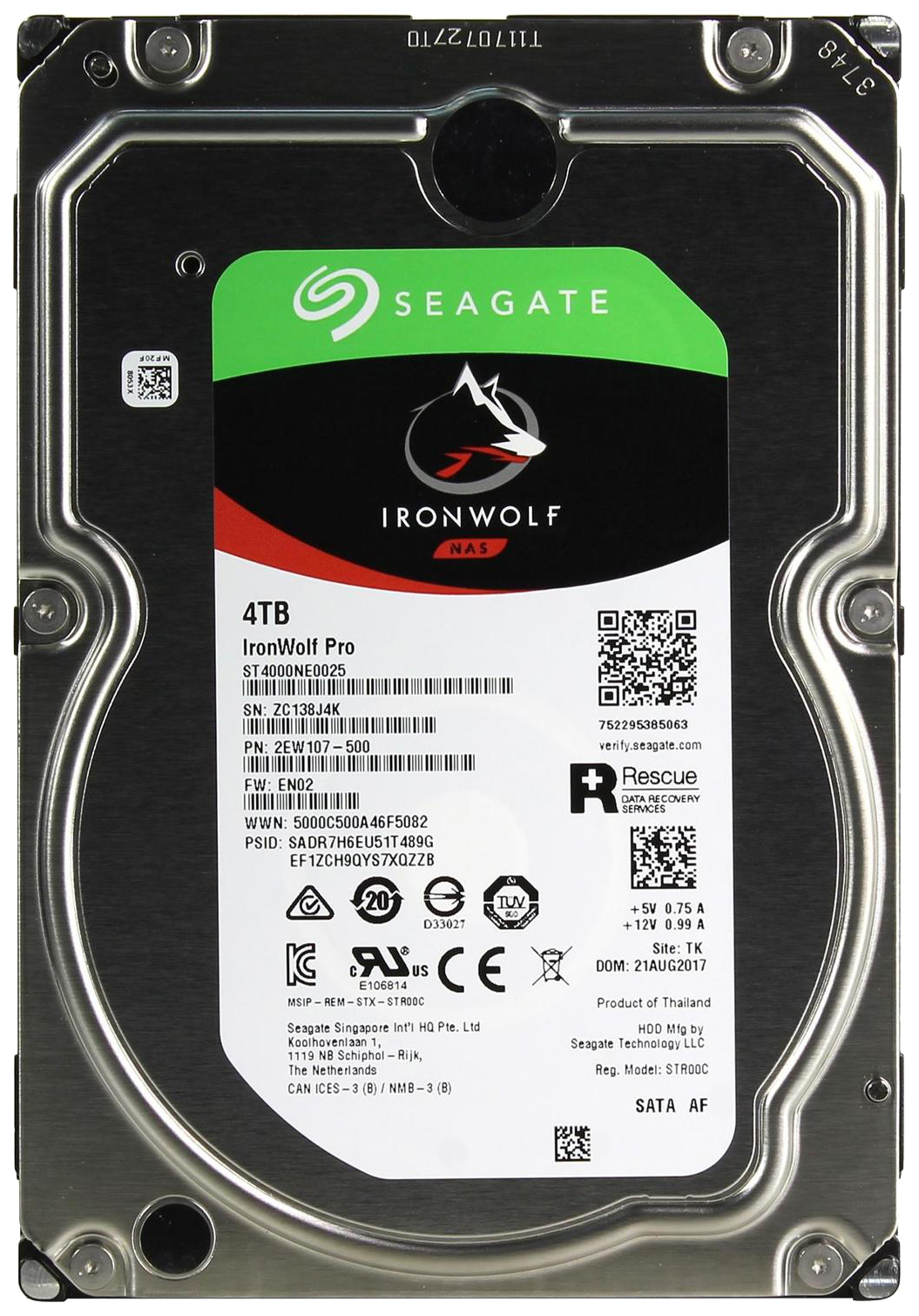 

Жесткий диск Seagate IronWolf Pro 4ТБ (ST4000NE0025), IronWolf Pro