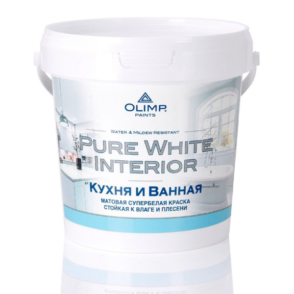 Краска Olimp Pure White Interior, белый, 5 л