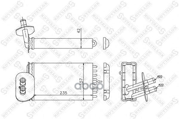 фото Радиатор печки stellox 1035048sx