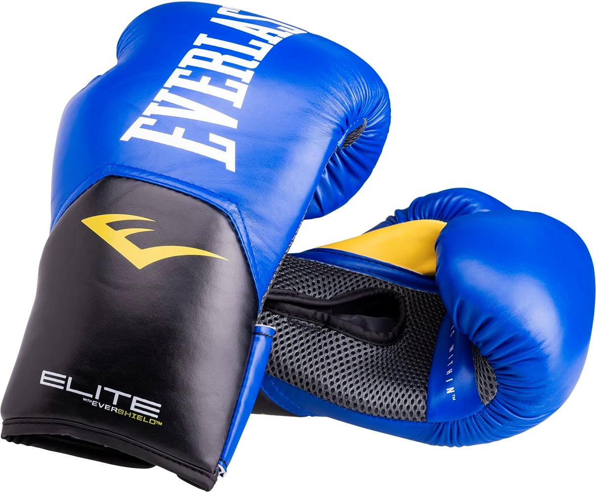Боксерские перчатки Everlast Elite ProStyle синие, 14 унций