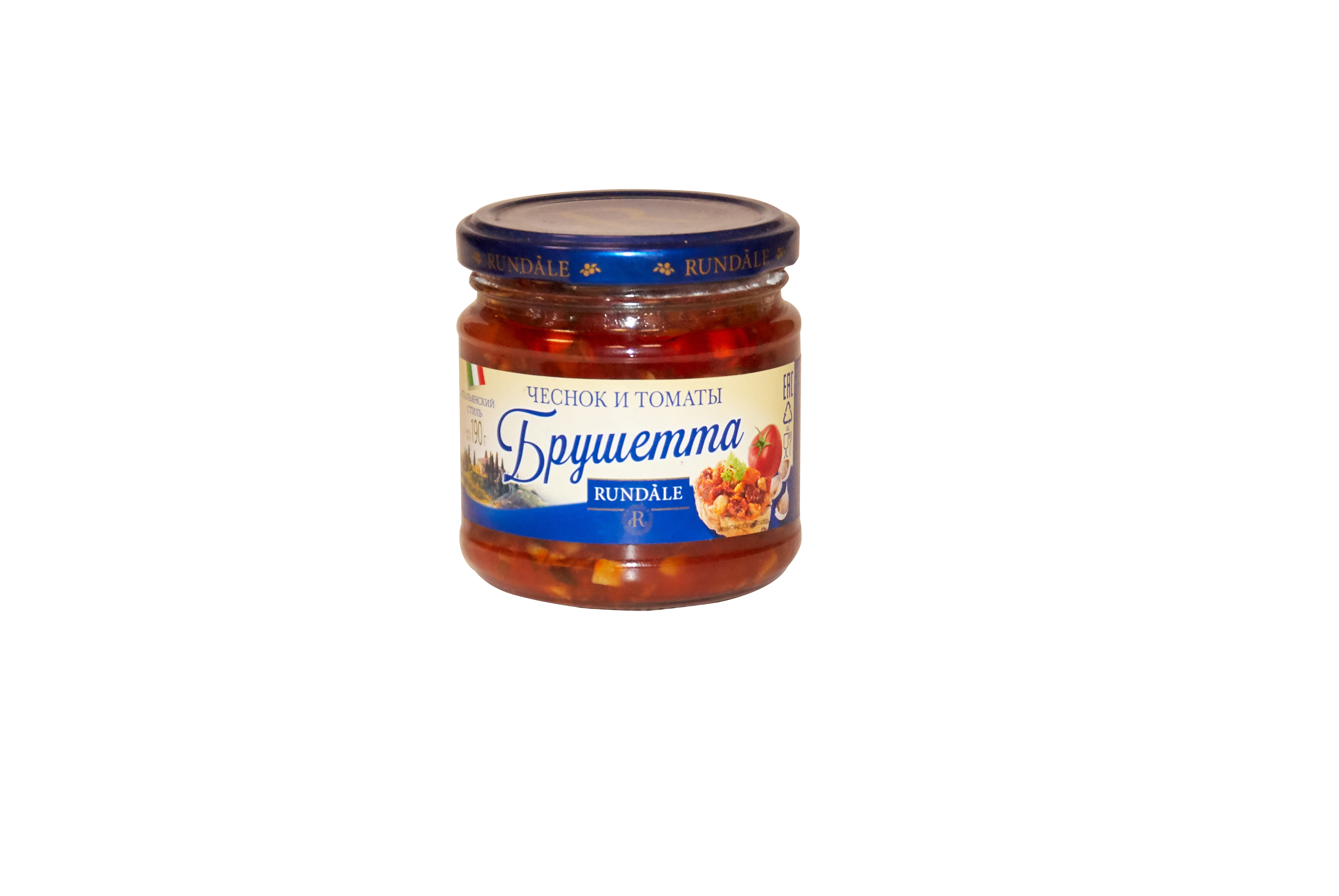

Брушетта с чесноком и томатами