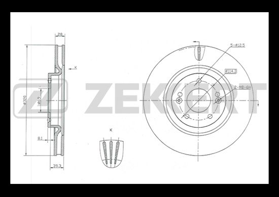 фото Тормозной диск zekkert bs-5834