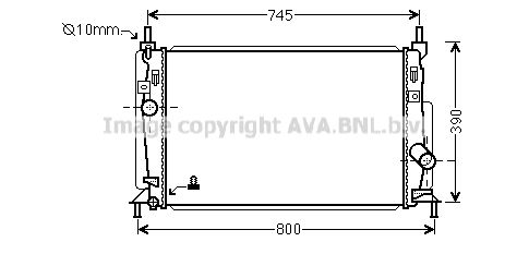  Радиатор охлаждения двигателя AVA QUALITY COOLING MZ2246