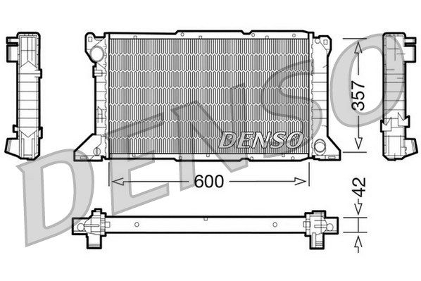 фото Радиатор охлаждения двигателя denso drm10100