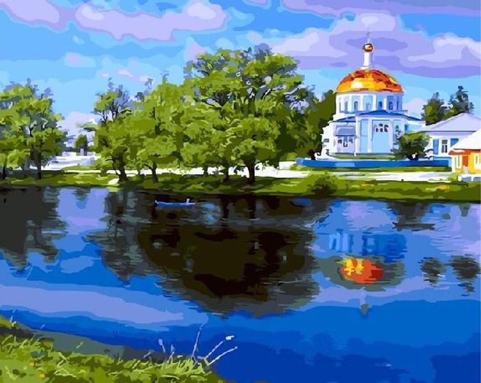 

Картина по номерам Paintboy Синяя река, 40x50 см, Синяя река