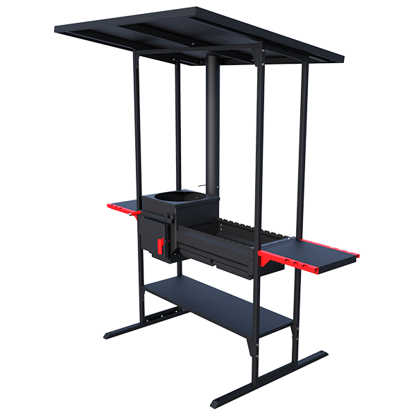 

Мангал Grillver Искандер Инклайн Эйр 200x119x223 см, Черный