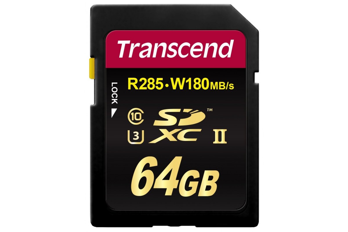 Карта памяти Transcend SDXC Class 10 UHS-II U3 MLC 64GB