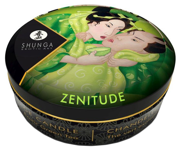 Массажная свеча Shunga Exotic Green Tea с ароматом зелёного чая 30 мл