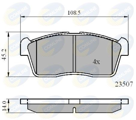 

Комплект тормозных колодок, дисковый тормоз COMLINE CBP01113