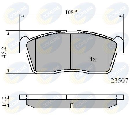 Комплект тормозных колодок, дисковый тормоз COMLINE CBP01113