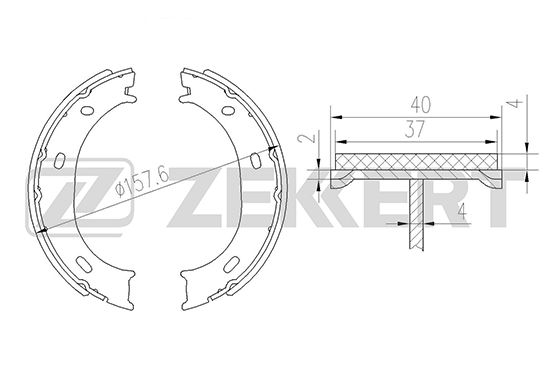 

Комплект тормозных колодок ZEKKERT BK-4450