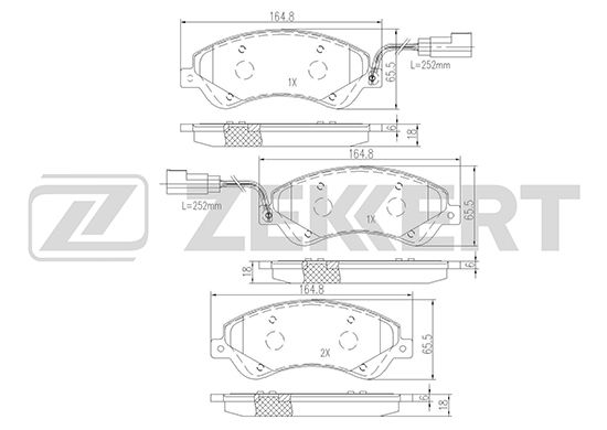 

Тормозные колодки ZEKKERT дисковые BS-1681