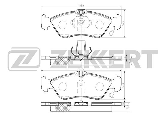 фото Комплект тормозных колодок, дисковый тормоз zekkert bs-2846