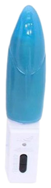 Голубой мини-вибратор с гладкой поверхностью Hungry Morsels 15 см