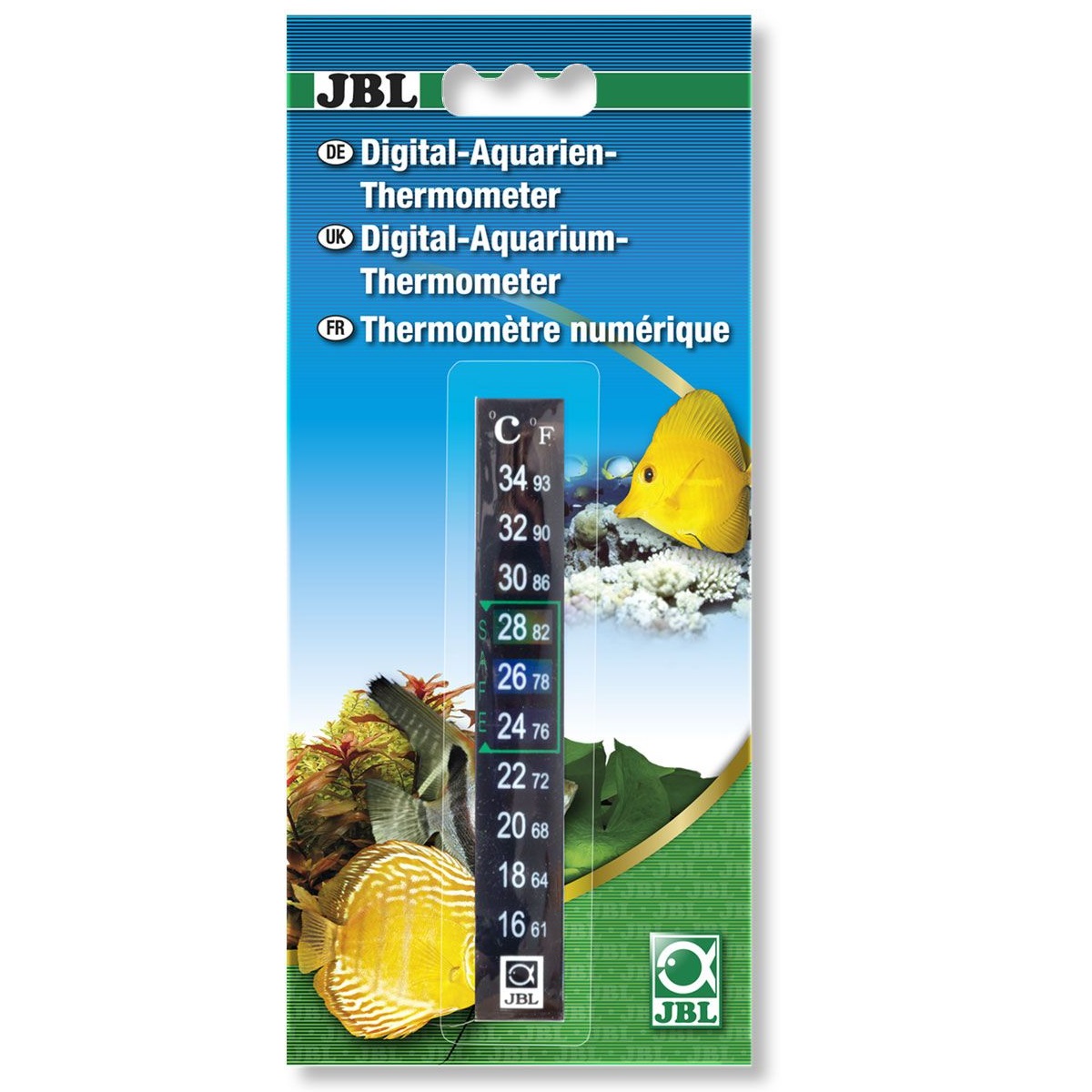 Термометр для аквариума JBL Digitalthermometer цифровой, на клеевой основе