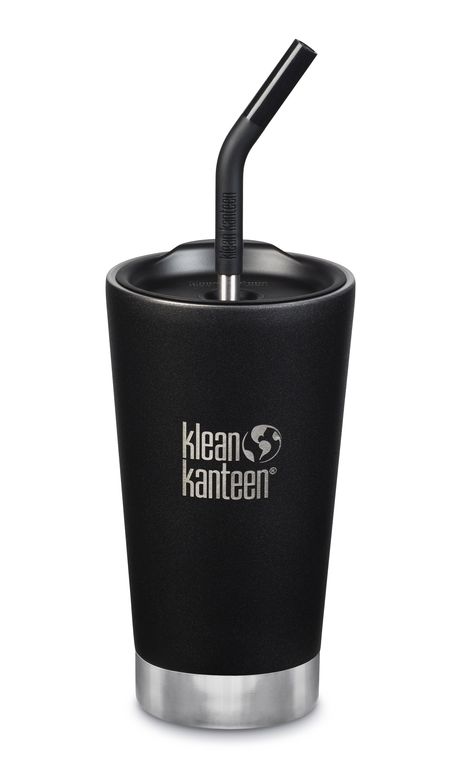 фото Термостакан klean kanteen tumbler 16oz (473мл) shale black с трубочкой