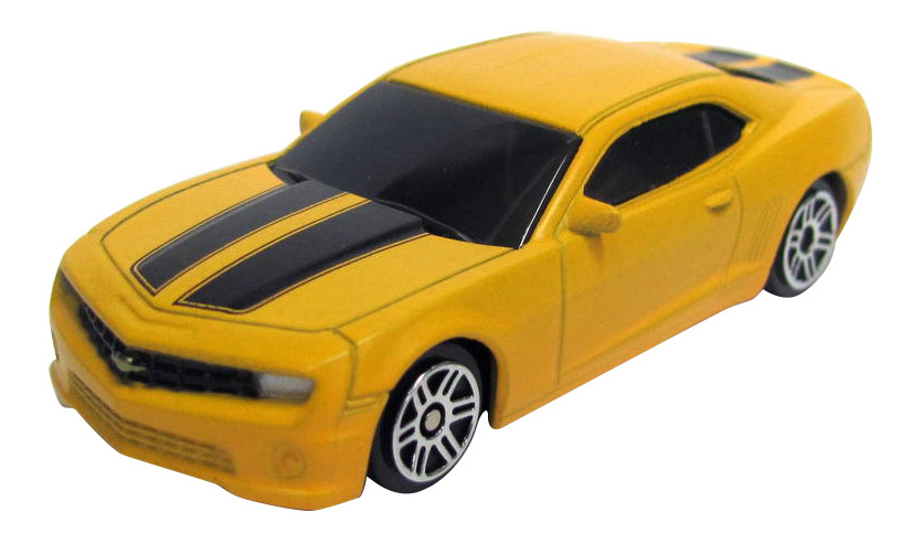 Машина металлическая Uni-Fortune 1:64 Chevrolet Camaro без механизмов желтый матовый he xiang car key shell case for chevrolet cruze malibu epica lova camaro impala aveo spark opel insignia astra replace flip key