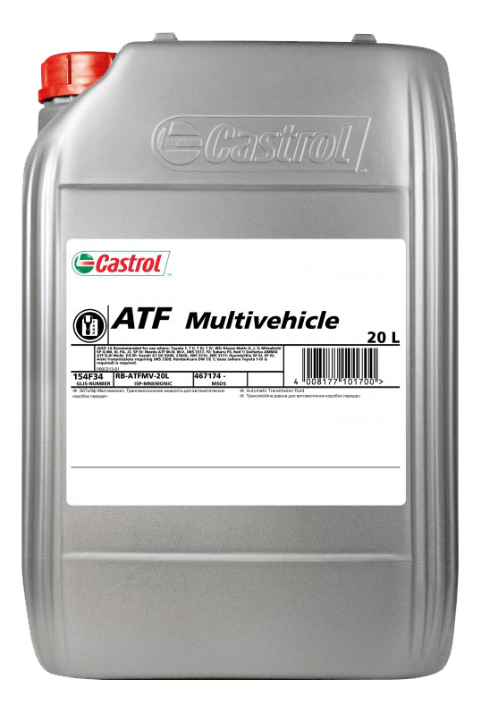 фото Трансмиссионное масло castrol atf multivehicle 20л 154f34