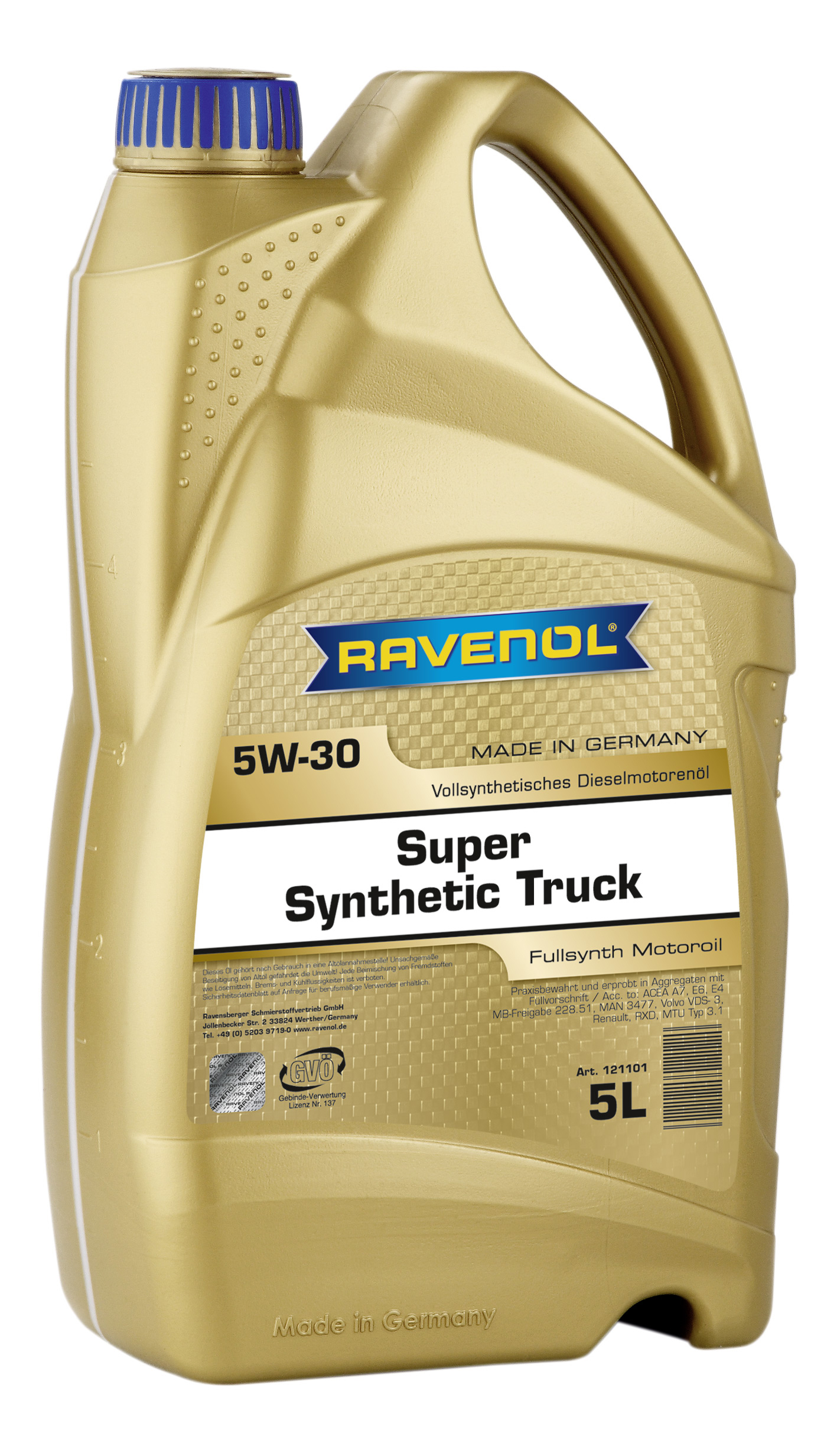 фото Моторное масло ravenol super synthetic truck sae 5w30 5л