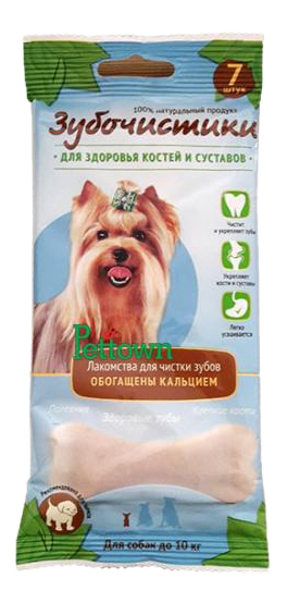 фото Лакомство для собак деревенские лакомства зубочистики кальциевые, для мелких пород, 60г