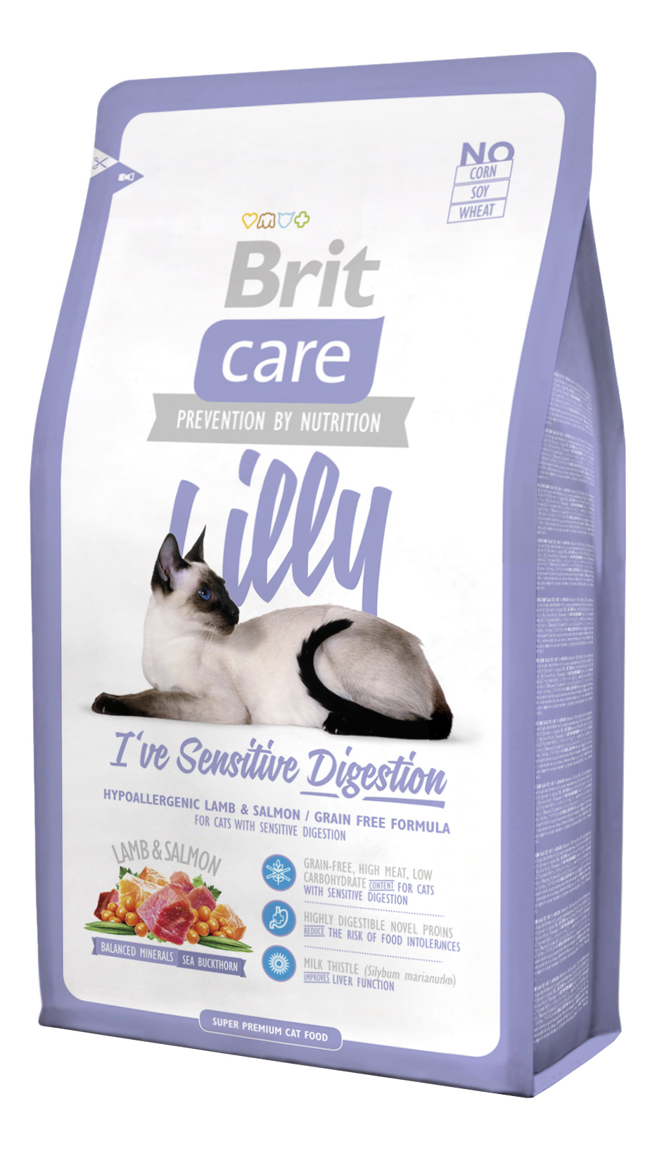 фото Сухой корм для кошек brit care lilly sensitive digestion, беззерновой, ягненок, лосось,7кг