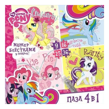 

Пазл Origami 9, 16, 25, 36 деталей, My Little Pony