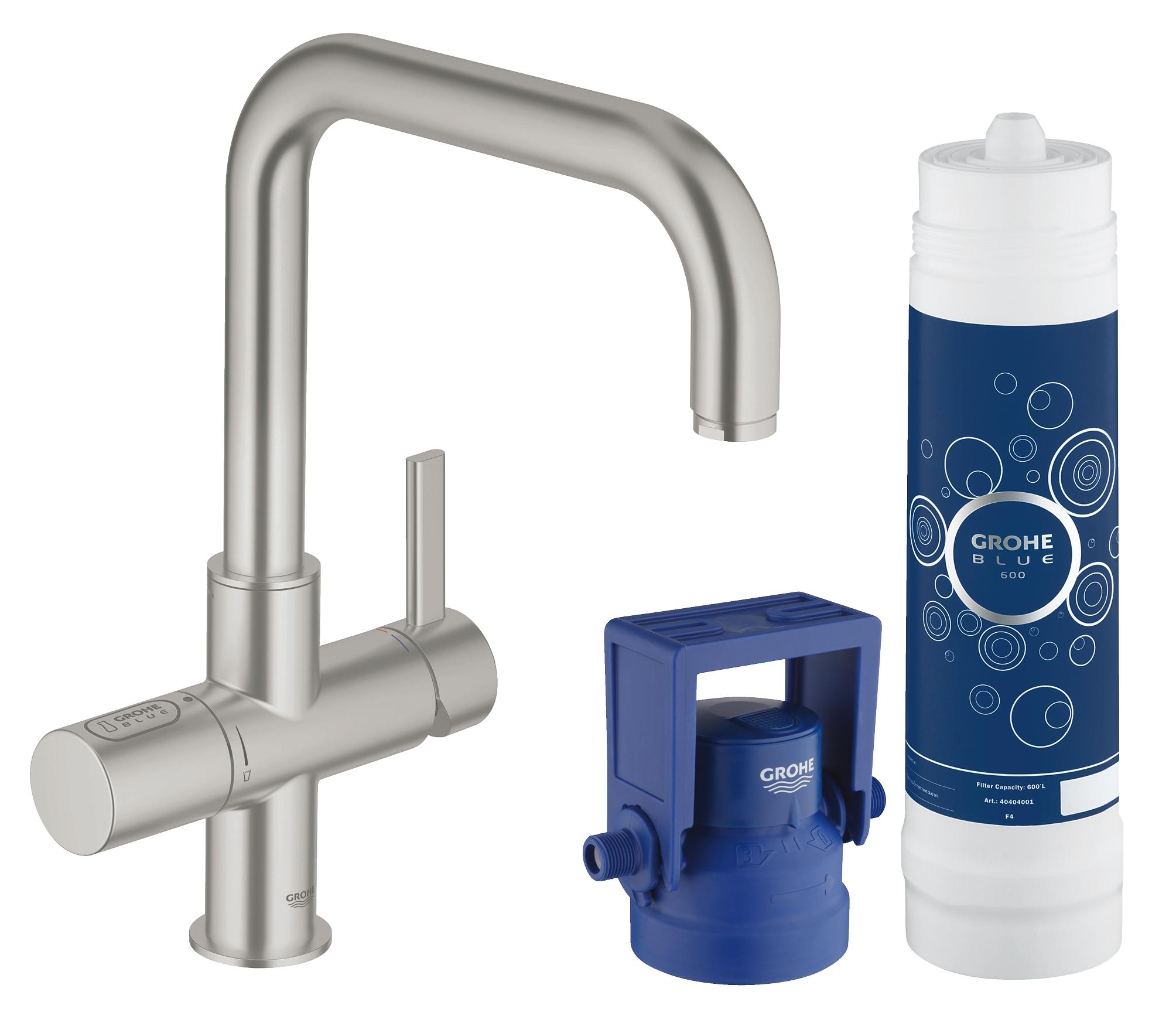 

Смеситель для кухонной мойки Grohe Blue 31299DC1 суперсталь, Blue 31299DC1